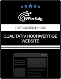 WPerfolg - Siegel für Qualitativ hochwertige Website